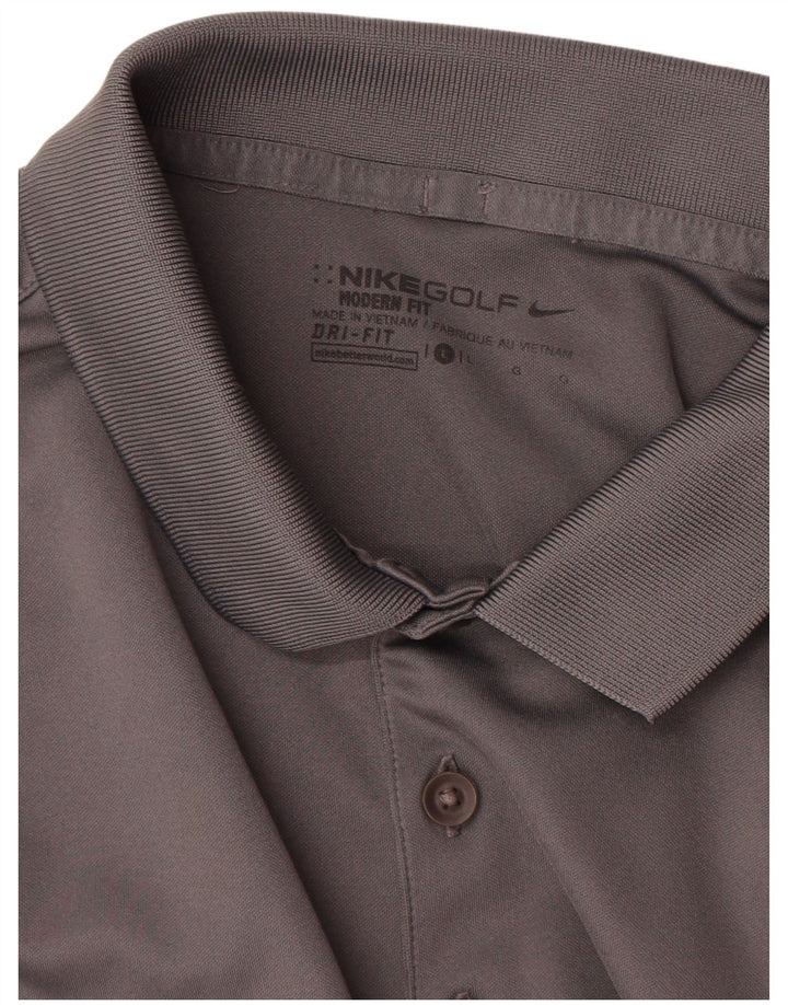Ανδρικό μπλουζάκι Nike Dri Fit Polo με μεγάλο γκρι πολυεστέρα