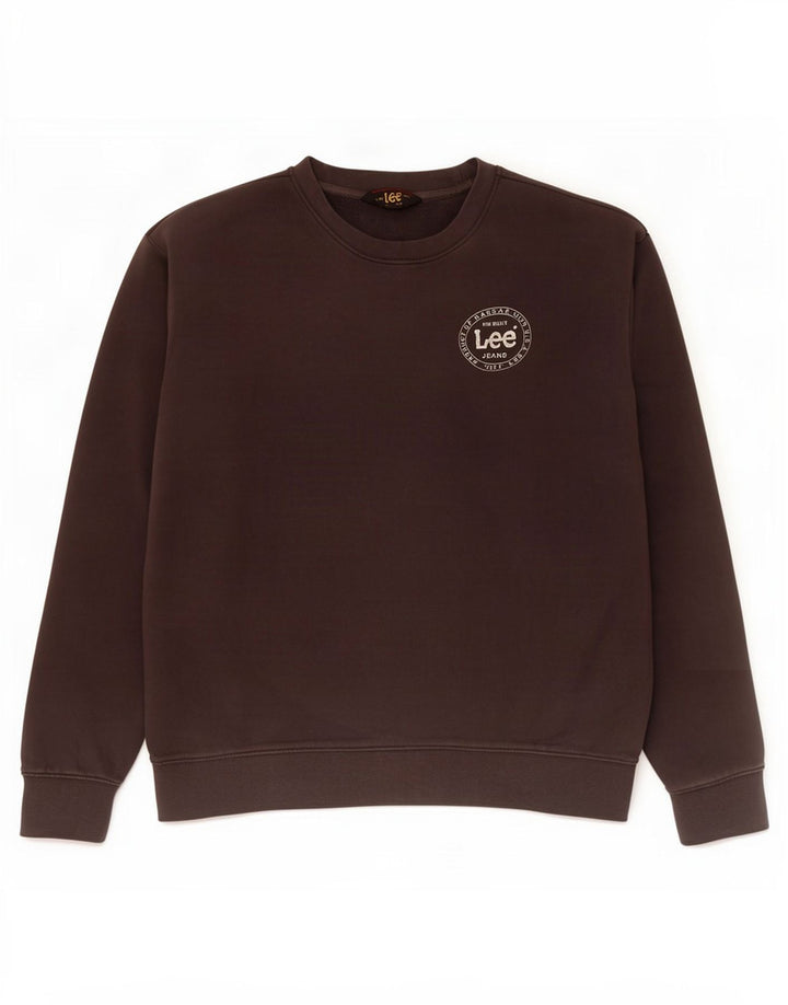 Ανδρικό φούτερ Lee Regular Fit Jumper μεγάλο γκρι βαμβακερό