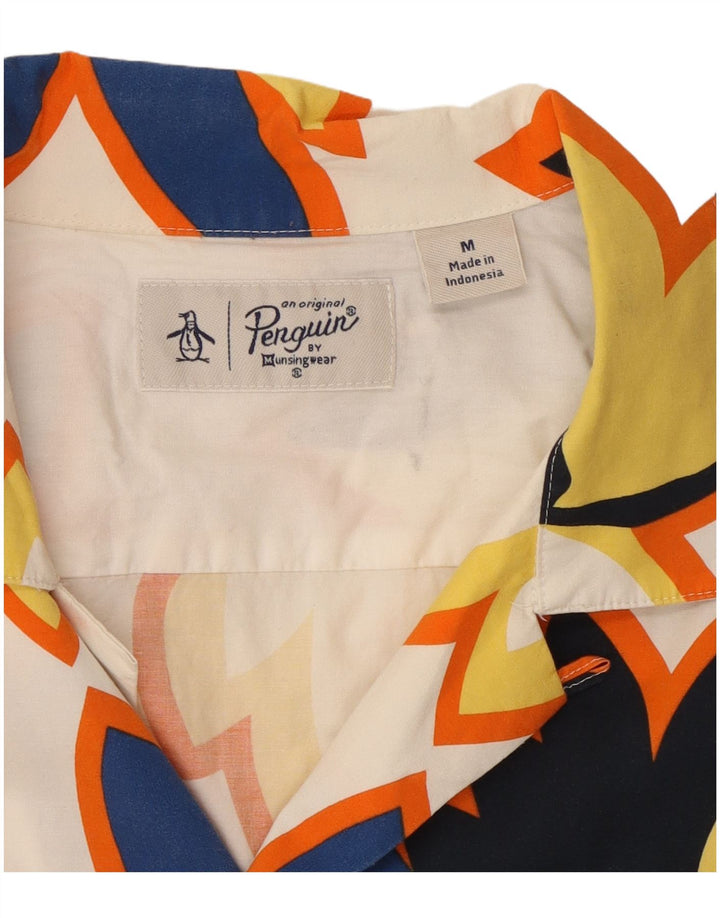 Ανδρικό κοντομάνικο πουκάμισο Penguin, μεσαίο λευκό φλοράλ