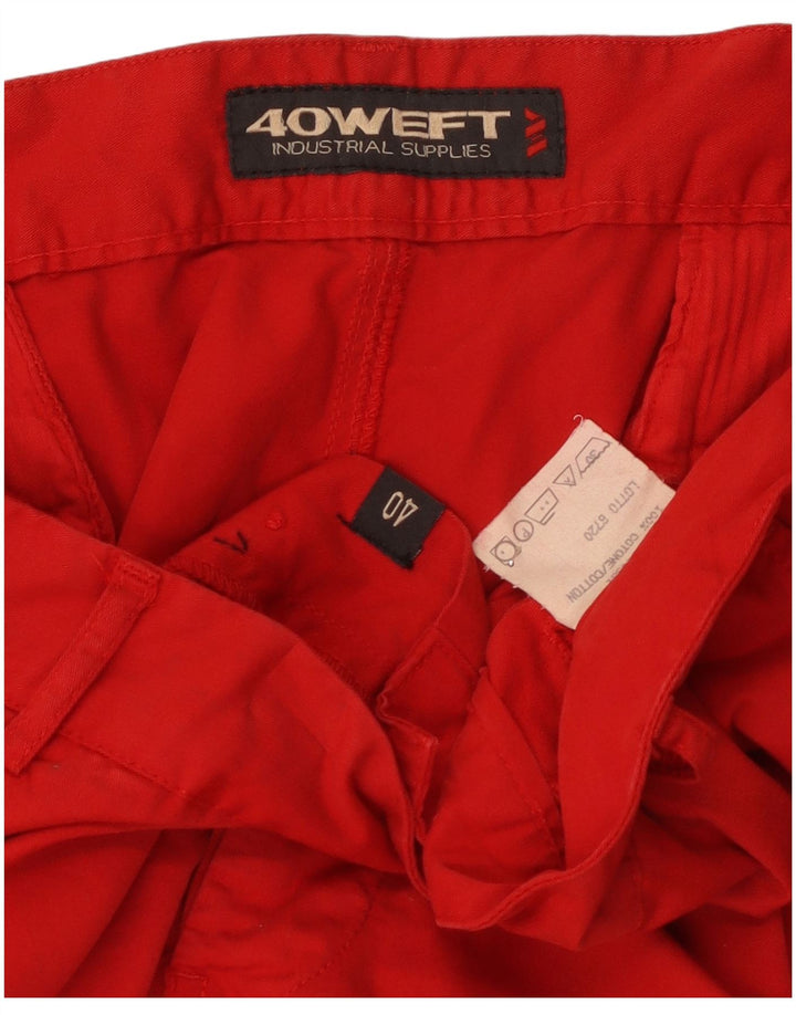 Ανδρικό σορτς Cargo 40Weft W40 XL Κόκκινο βαμβακερό