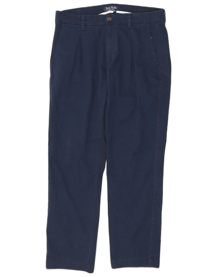 JACK WILLS Ανδρικό παντελόνι Chino με καρφίτσα W32 L29 Μπλε βαμβακερό