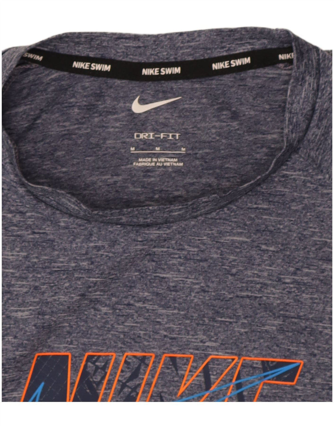 Ανδρικό γραφικό μπλουζάκι Nike Dri Fit, μεσαίο μπλουζάκι με φλοκέτα