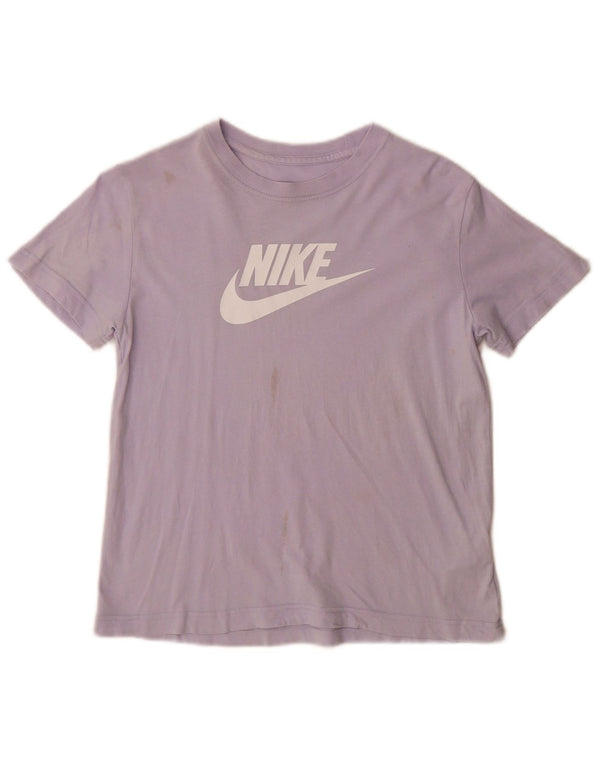 Γυναικείο μπλουζάκι Nike με φαρδιά μπλουζάκι τοπ UK 10 μικρού μωβ βαμβακερό