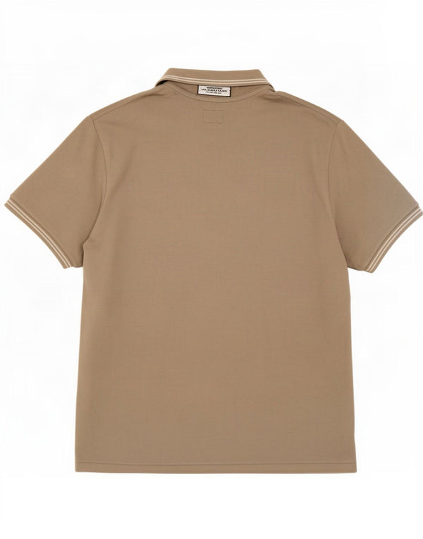 Champion Mens Easy Fit Polo πουκάμισο XL Μπεζ ριγέ βαμβακερό