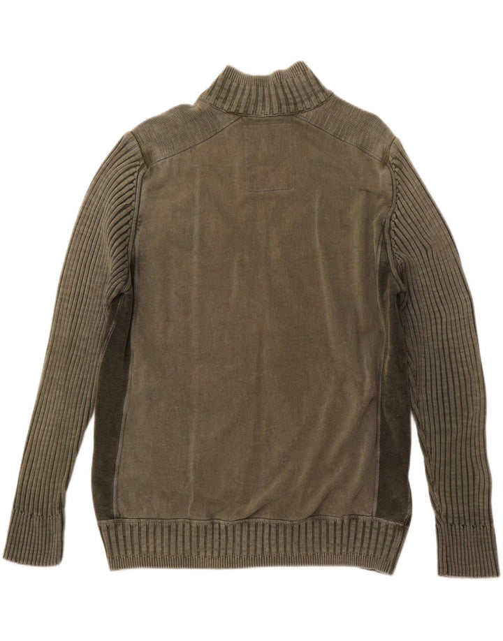 NAPAPIJRI Mens Tracksuit Top Jacket 2XL Khaki Cotton