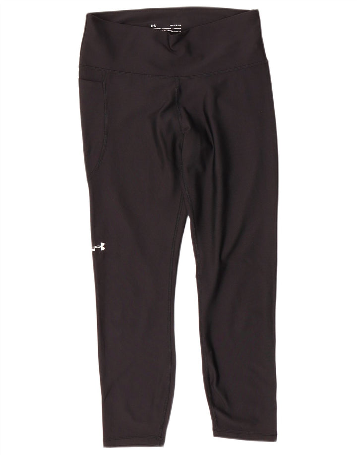 Under Armour Γυναικεία Heat Gear Crop leggings UK 14 Medium Black Polyester