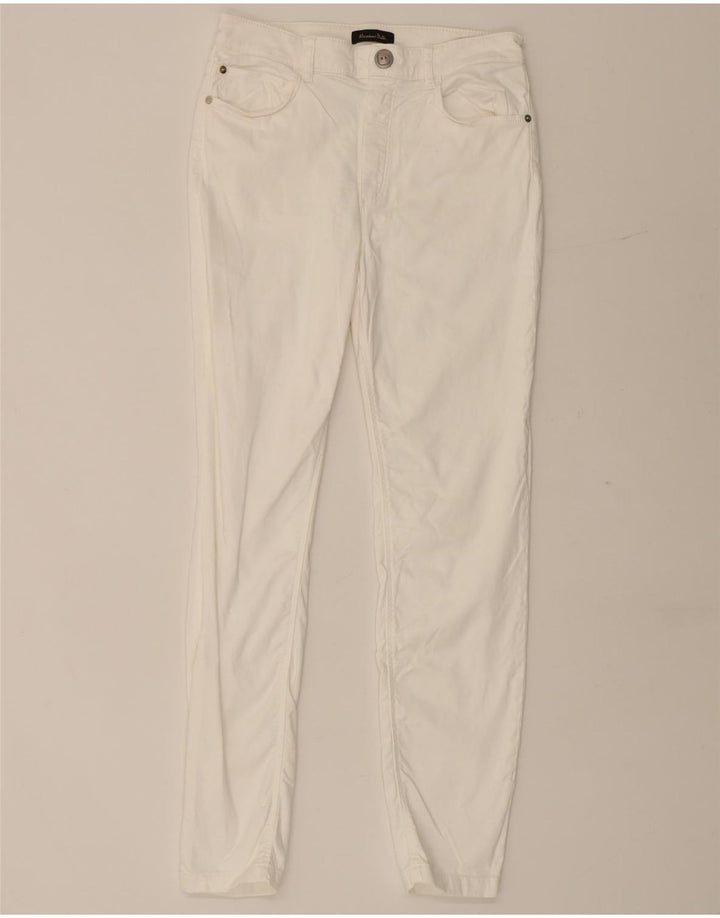 Massimo Dutti Γυναικείο Slim Casual Παντελόνι EU 40 Medium W28 L28 Λευκό