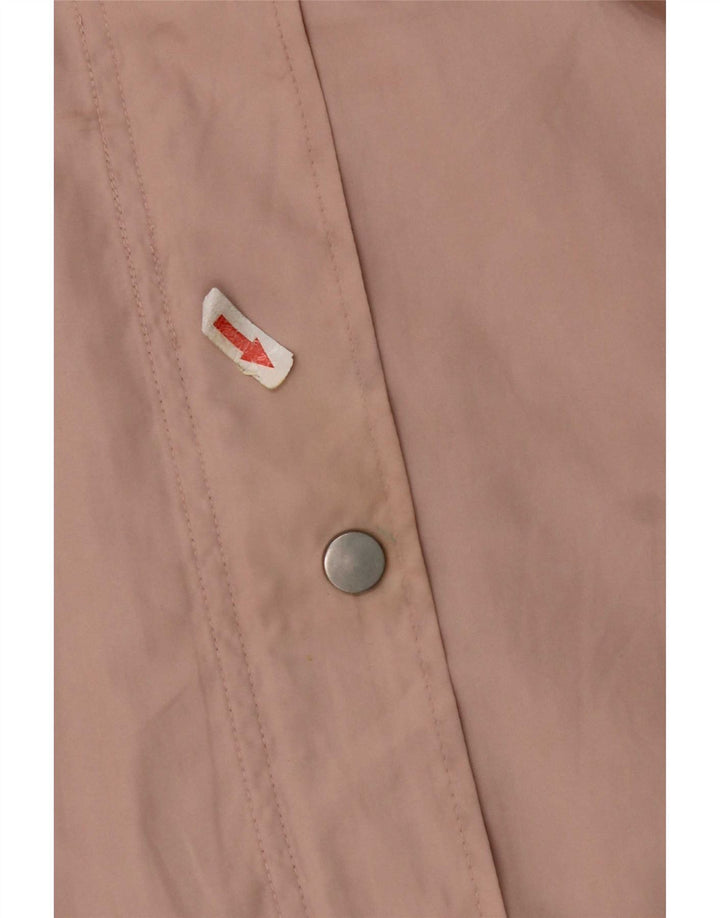Zara Γυναικείο μπουφάν βροχής με κουκούλα UK 14 Medium Pink Polyester