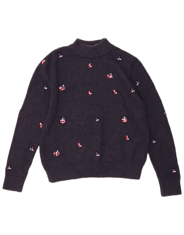 Marks & Spencer Γυναικείο πουλόβερ με λαιμό χελώνα UK 10 Small Navy Blue