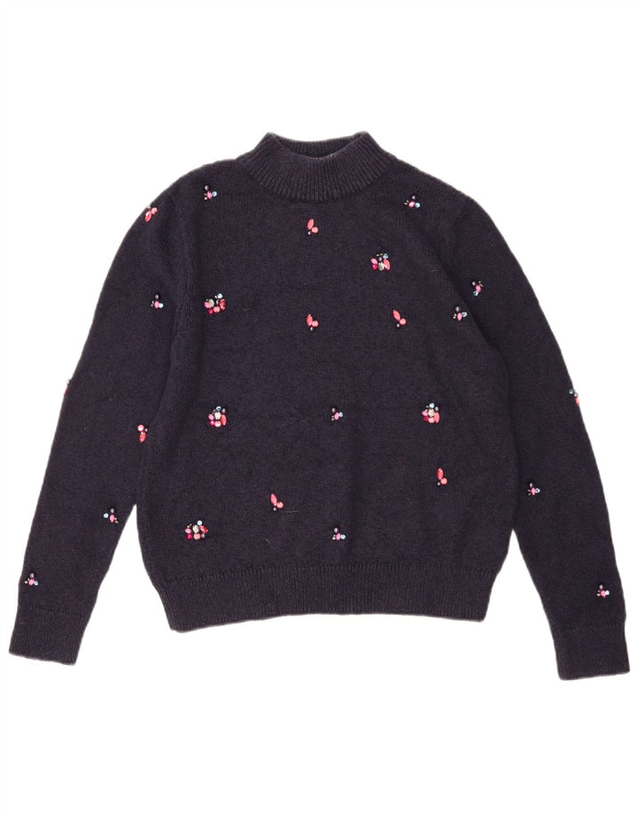 Marks & Spencer Γυναικείο πουλόβερ με λαιμό χελώνα UK 10 Small Navy Blue