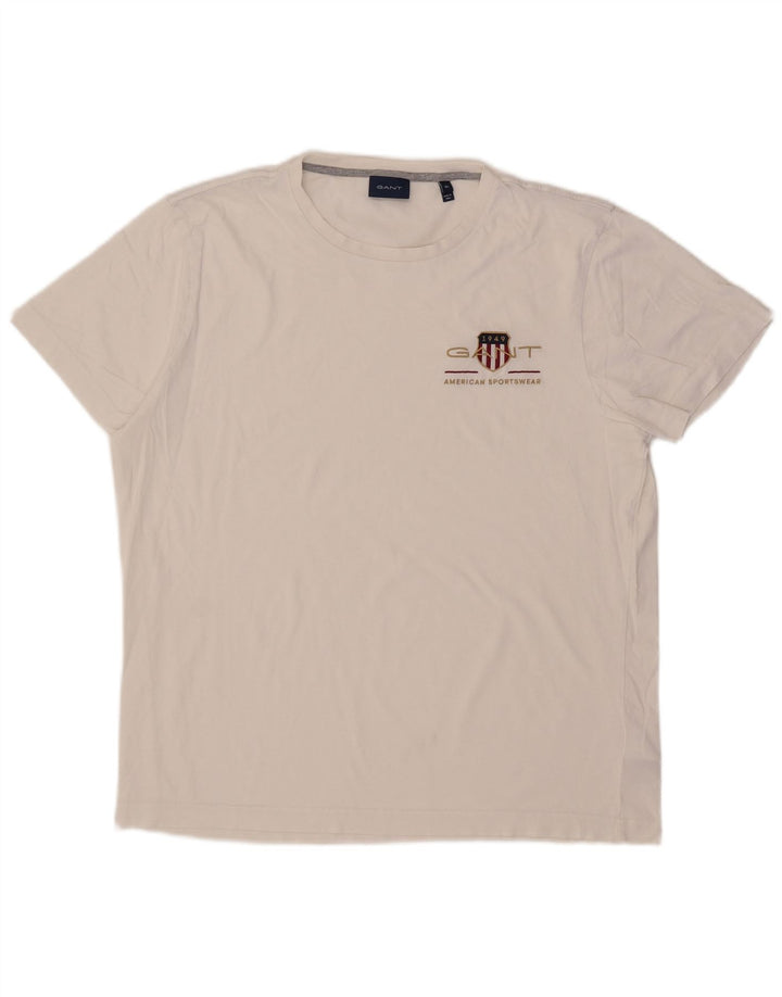 Ανδρικό γραφικό T-Shirt Gant Top XL Λευκό βαμβακερό