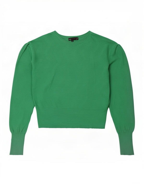 Marks & Spencer Γυναικείο πουλόβερ με λαιμόκαυστο UK 18 XL Green Chevron