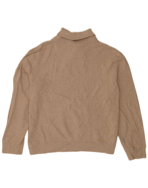 Polo Ralph Lauren Ανδρικό πουλόβερ με λαιμόκοψη 2XL μπεζ βαμβακερό