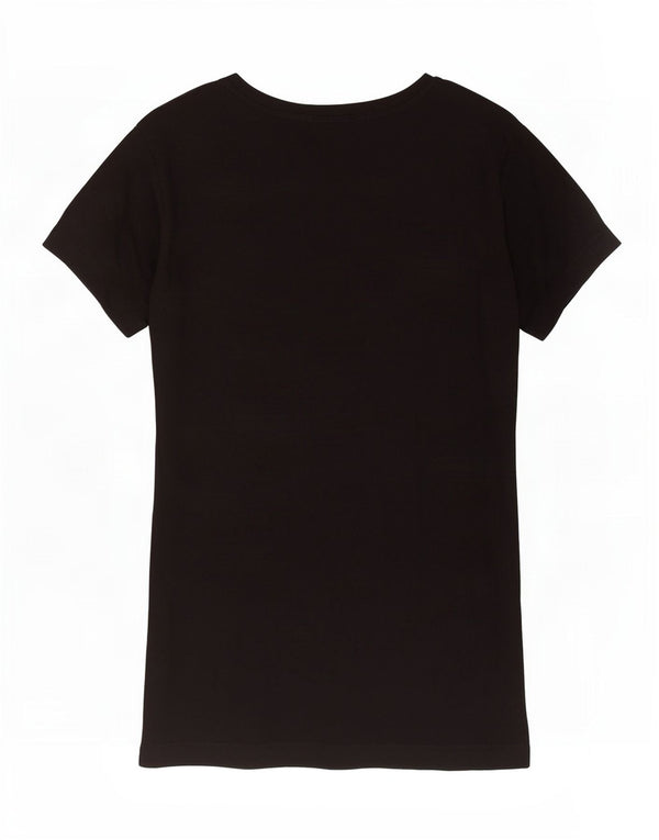 Diesel Γυναικείο γραφικό T-Shirt Top UK 10 Small Black