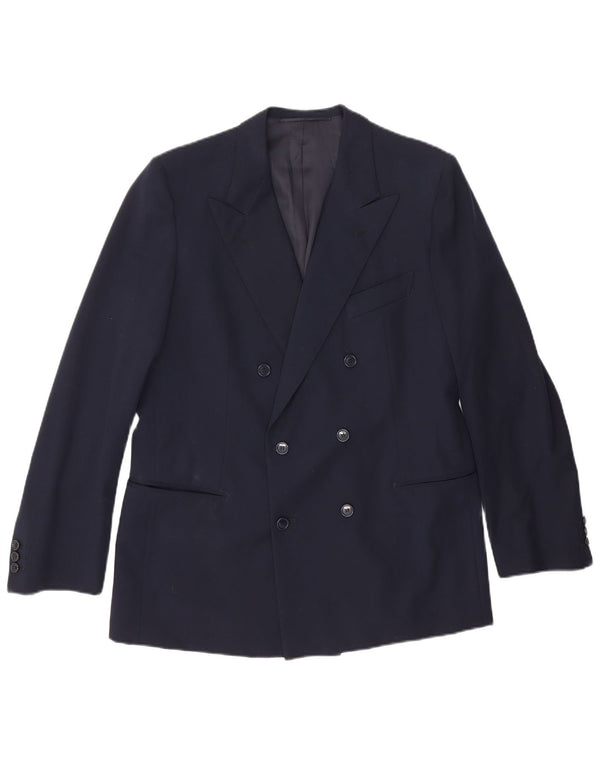 Vintage Ανδρικό σακάκι με διπλό στήθος UK 36 Small Navy Blue