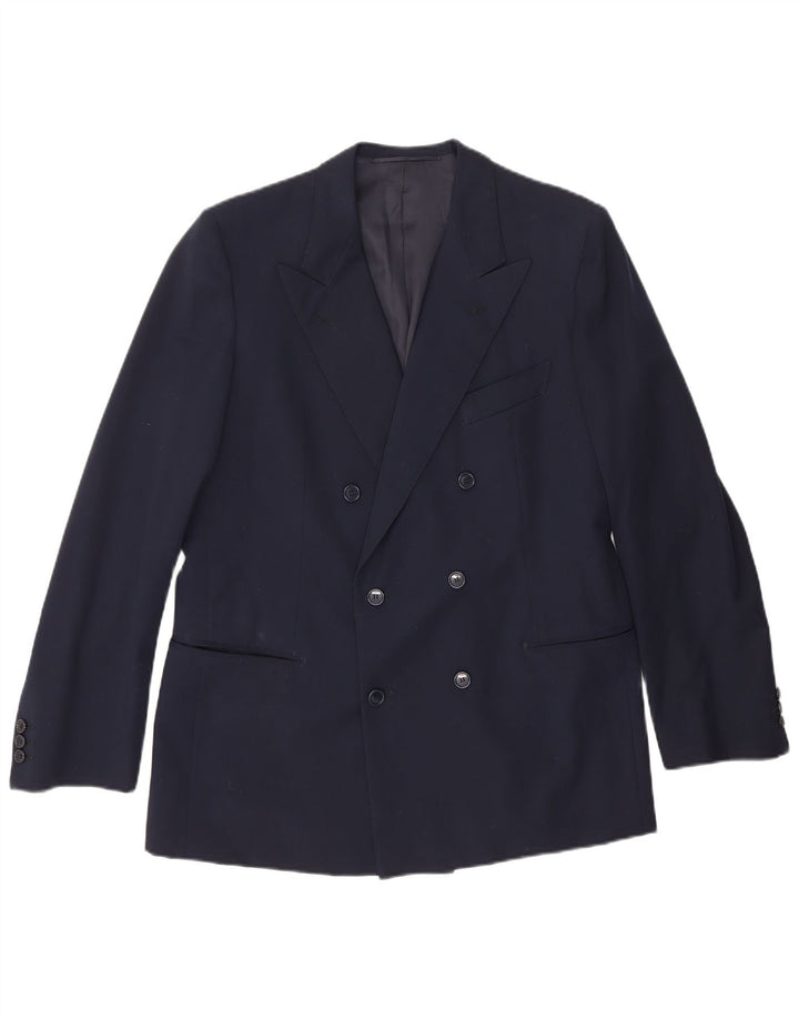 Vintage Ανδρικό σακάκι με διπλό στήθος UK 36 Small Navy Blue