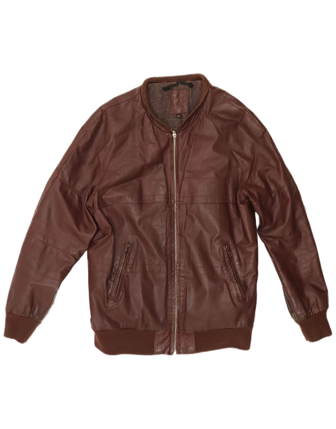 Ανδρικό Δερμάτινο Μπουφάν VINTAGE UK 38 Medium Burgundy