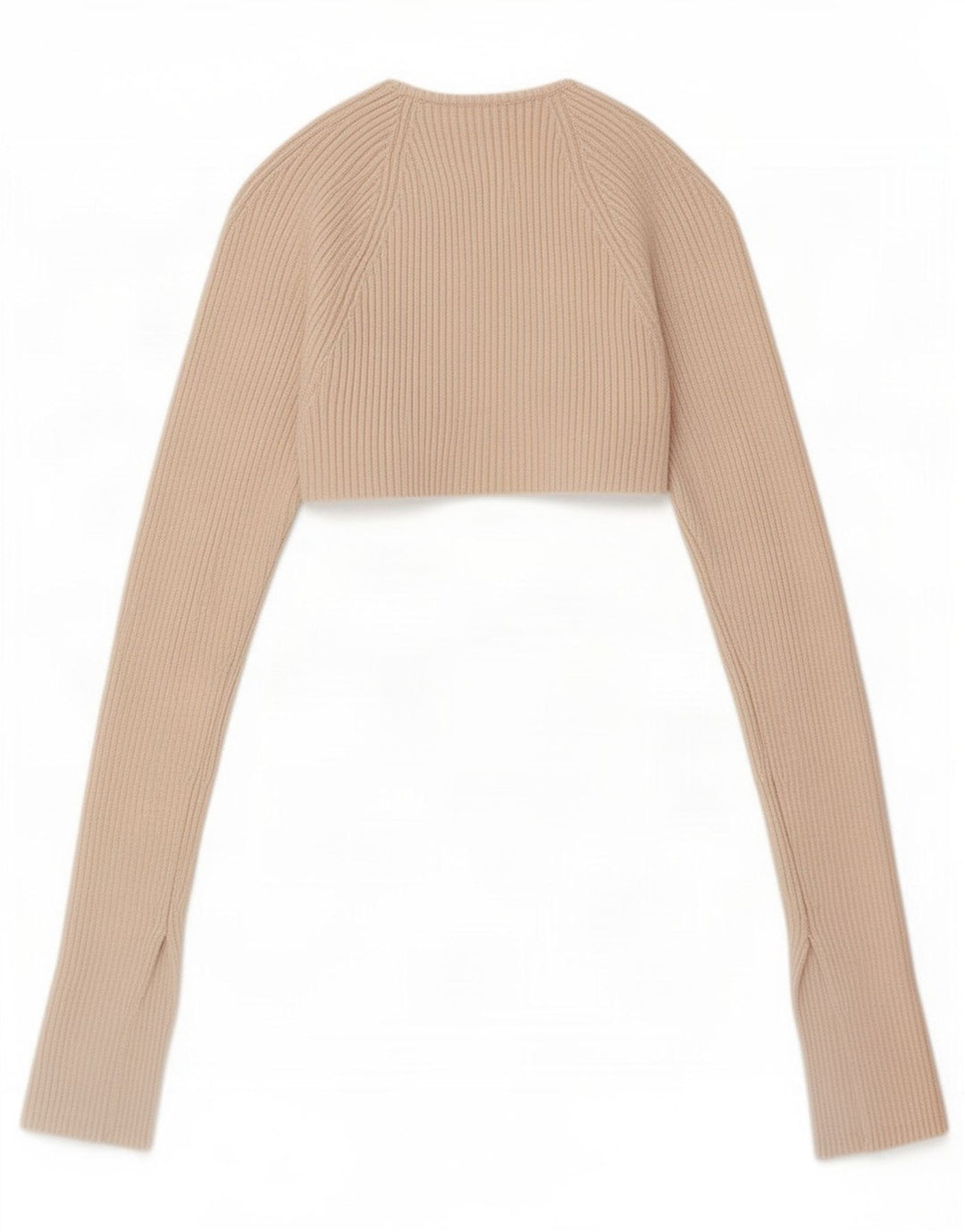 Zara Γυναικείο Bolero Top UK 8 Small Beige Viscose