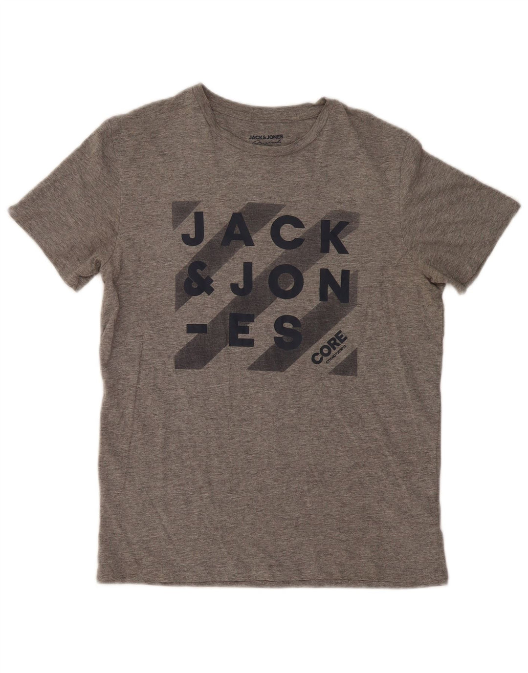 Ανδρικό γραφικό μπλουζάκι Jack & Jones Τοπ μεσαίο γκρι βαμβακερό