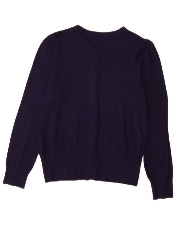 Marks & Spencer Γυναικεία ζακέτα UK 14 Large Navy Blue Viscose