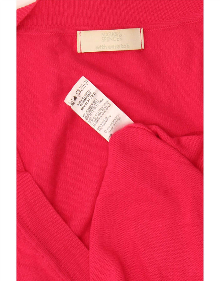 Marks & Spencer Γυναικεία ζακέτα UK 8 Small Pink Viscose
