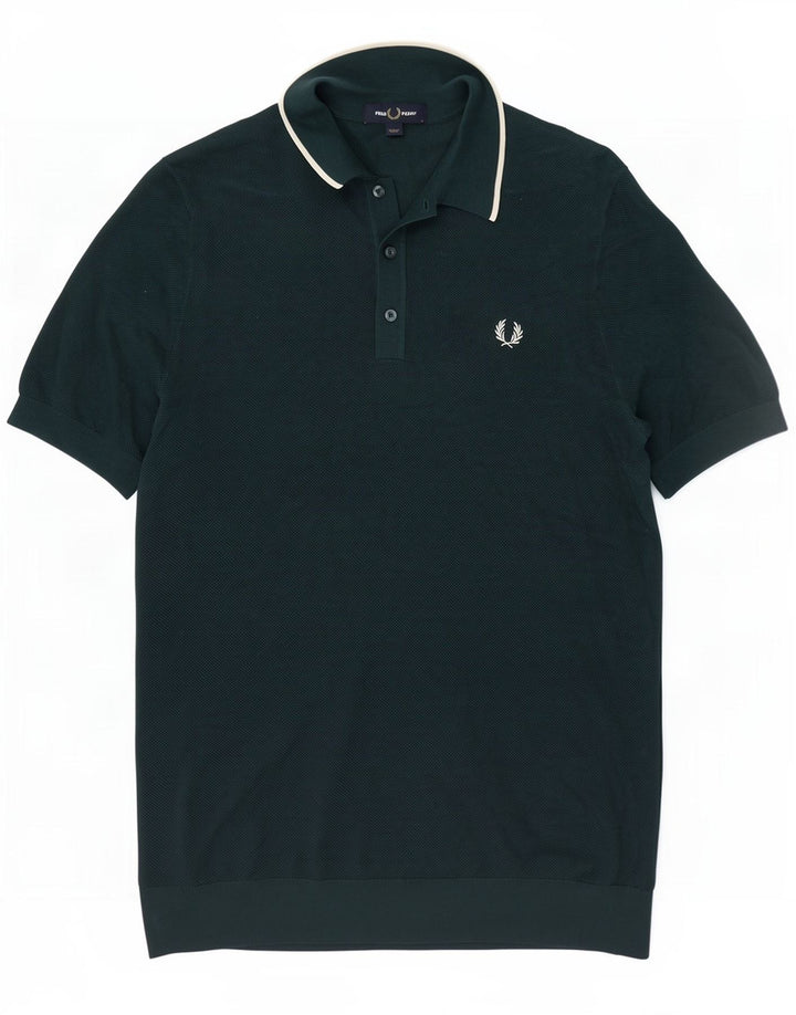 Fred Perry Ανδρικό Πόλο Μπλουζάκι Μεγάλο Πράσινο Βαμβακερό