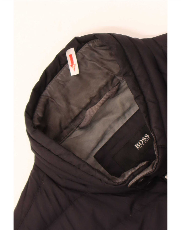 Ανδρικό μπουφάν Hugo Boss με επένδυση EU 50 Large Black Polyamide