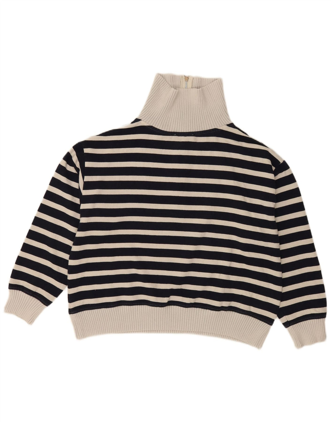 Marks & Spencer Γυναικείο πουλόβερ με φερμουάρ UK 16 Large Navy Blue