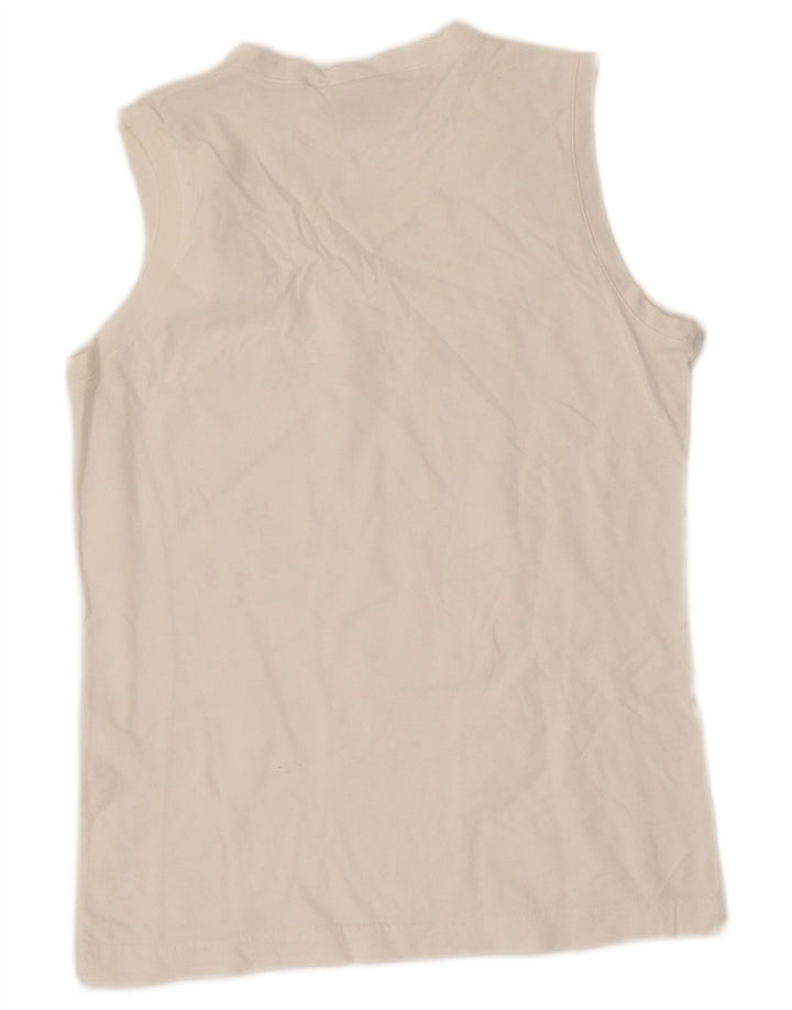 Champion Womens Graphic Vest Top UK 12 Medium White Cotton