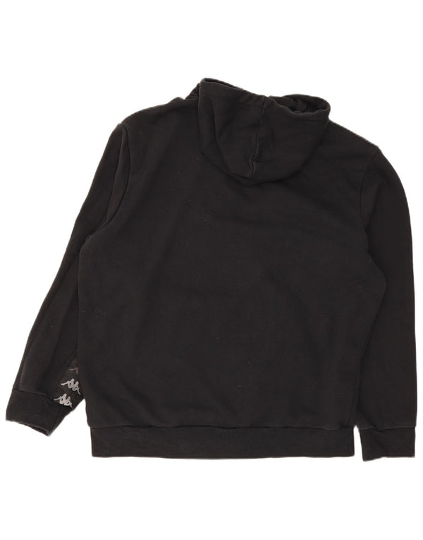 Kappa Mens Graphic Hoodie Jumper XL Μαύρο βαμβακερό