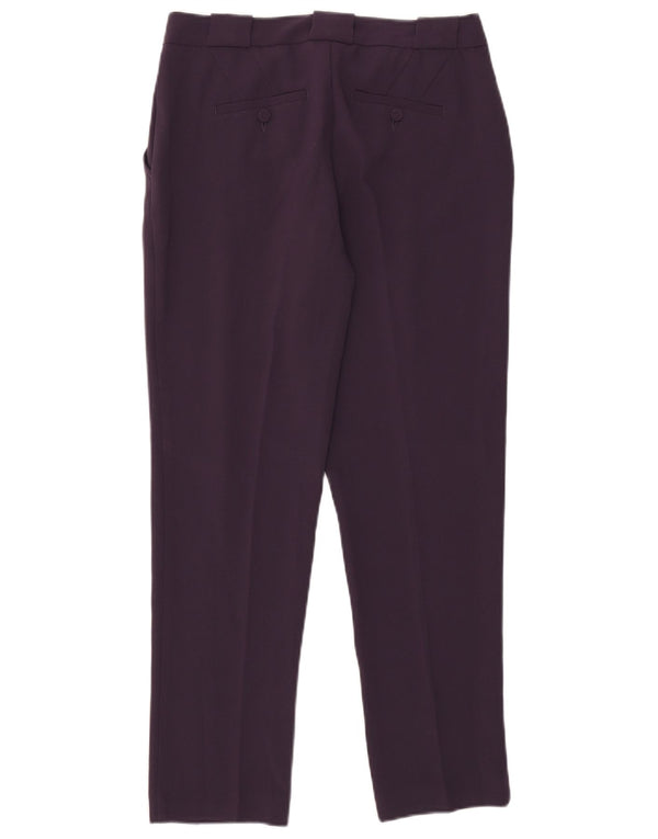Benetton Γυναικείο Slim παντελόνι Chino IT 42 Medium W30 L28 Purple Polyester