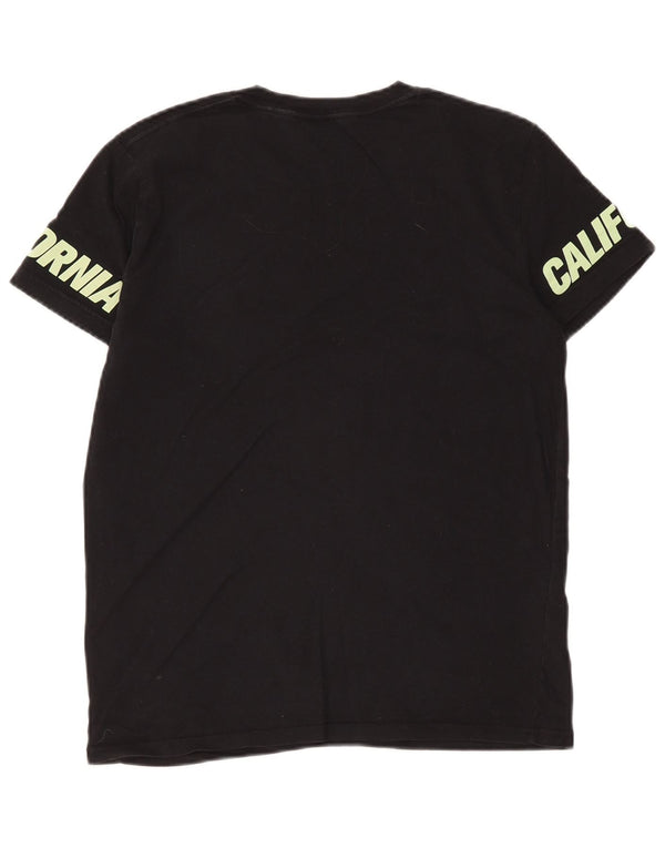 Ανδρικό γραφικό μπλουζάκι Hollister Top Small Black