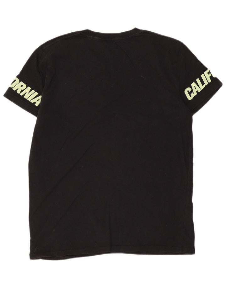 Ανδρικό γραφικό μπλουζάκι Hollister Top Small Black