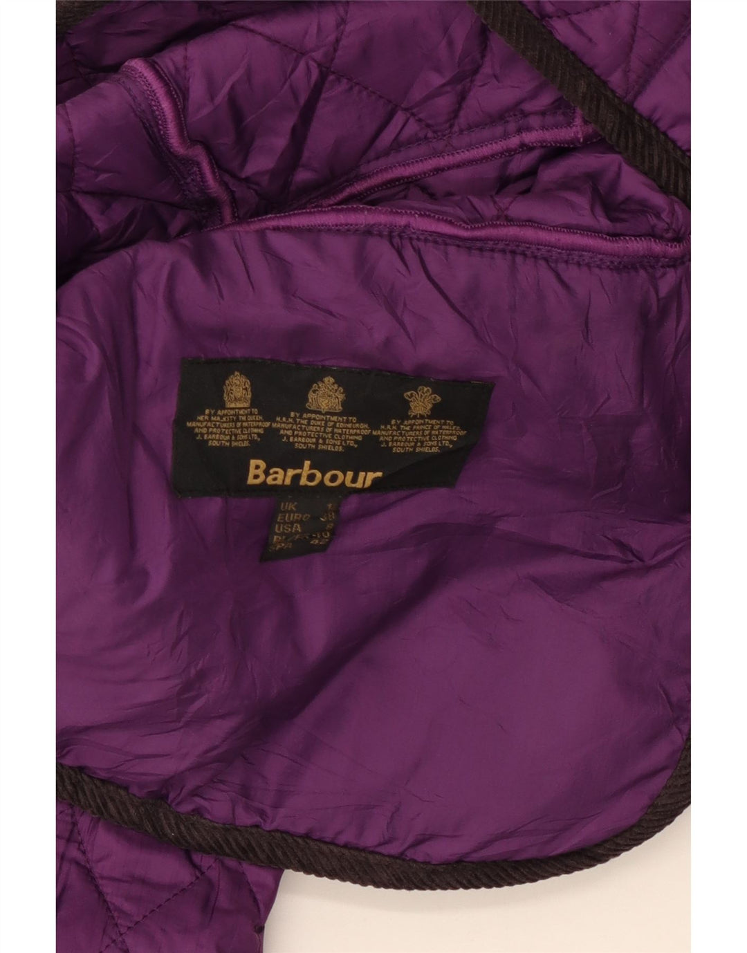 Barbour γυναικείο καπιτονέ μπουφάν UK 12 Medium Purple Colourblock Polyester