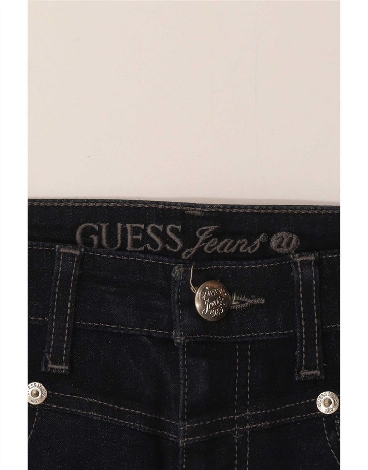 Γυναικεία τζιν φούστα Guess W28 Βαμβακερή μεσαία ναυτική μπλε