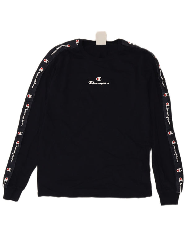 Champion Girls Graphic Top μακρυμάνικο 13-14 ετών XL Navy Blue Cotton