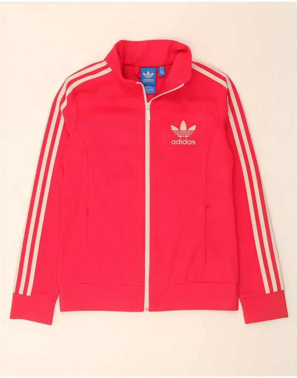 Γυναικεία αθλητική φόρμα Adidas Top Jacket UK 12 Medium Pink Cotton