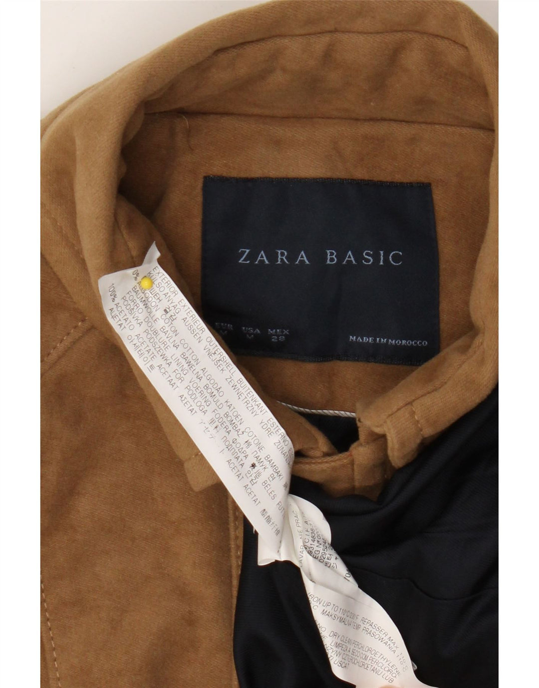 Zara Γυναικείο παλτό με διπλό στήθος UK 12 μεσαίο βαμβακερό μπεζ