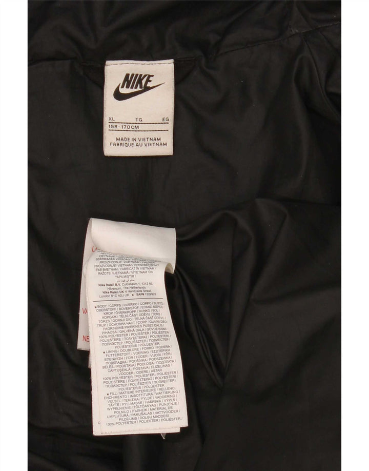 Μπουφάν Nike Boys με κουκούλα με επένδυση 13-14 ετών XL μαύρο πολυεστέρα