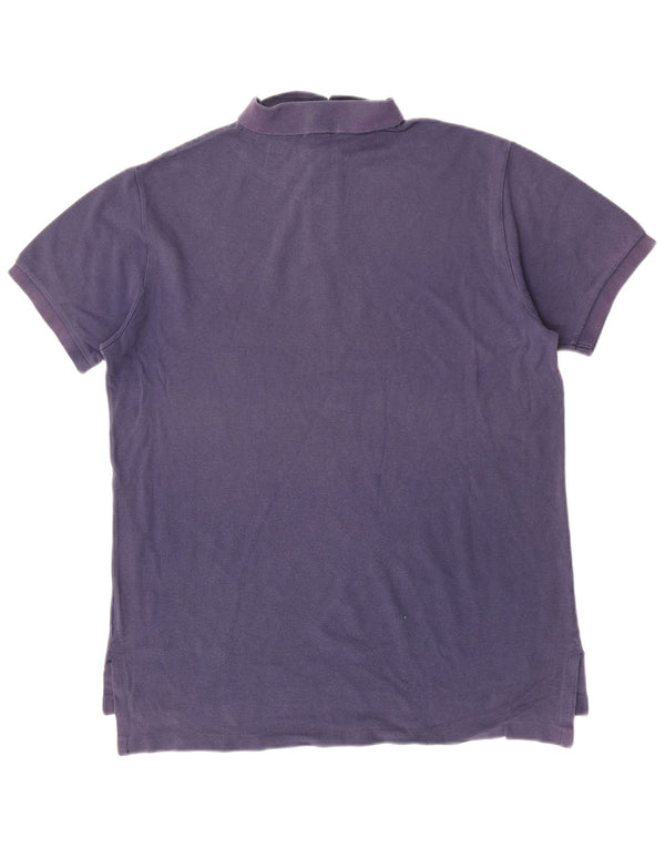 Polo Ralph Lauren Ανδρικό πουκάμισο Polo Προσαρμοσμένης Εφαρμογής Μεγάλο μπλε ναυτικό βαμβακερό