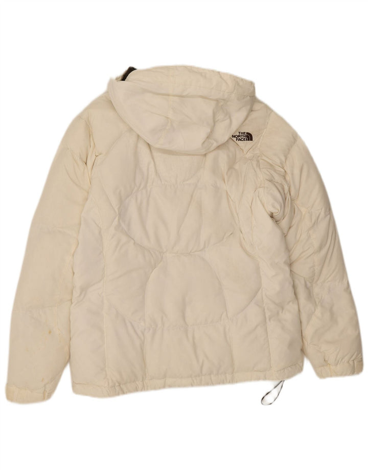 The North Face γυναικείο μπουφάν με κουκούλα UK 14 Medium White Nylon