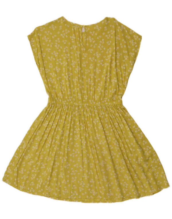 Γυναικείο φόρεμα Benetton A-Line UK 14 Medium Yellow Floral