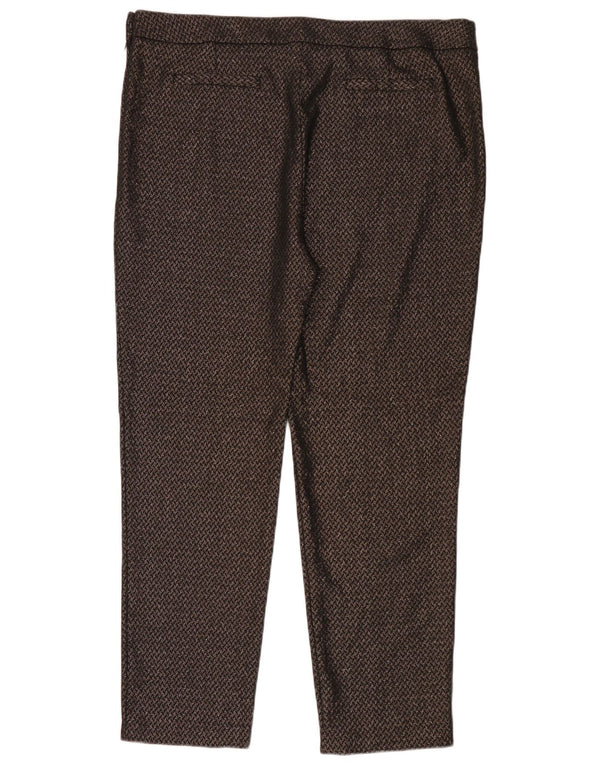 M&Co Γυναικείο Abstract Pattern Slim Casual Παντελόνι UK 14 Large W35 L29 Μαύρο
