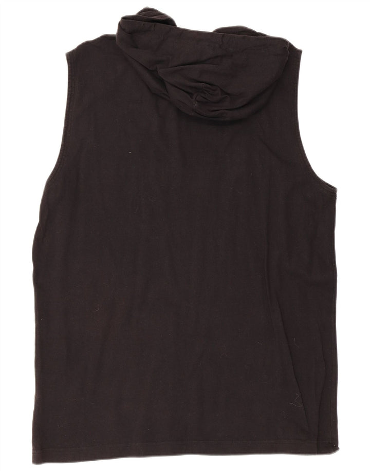 Champion Ανδρικό Γραφικό Γιλέκο με κουκούλα XL Μαύρο βαμβακερό