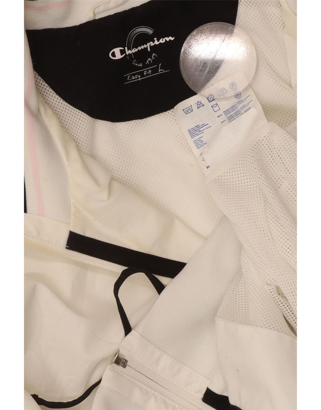 CHAMPION Γυναικεία αθλητική φόρμα Easy Fit Top Jacket UK 16 Large White Polyester