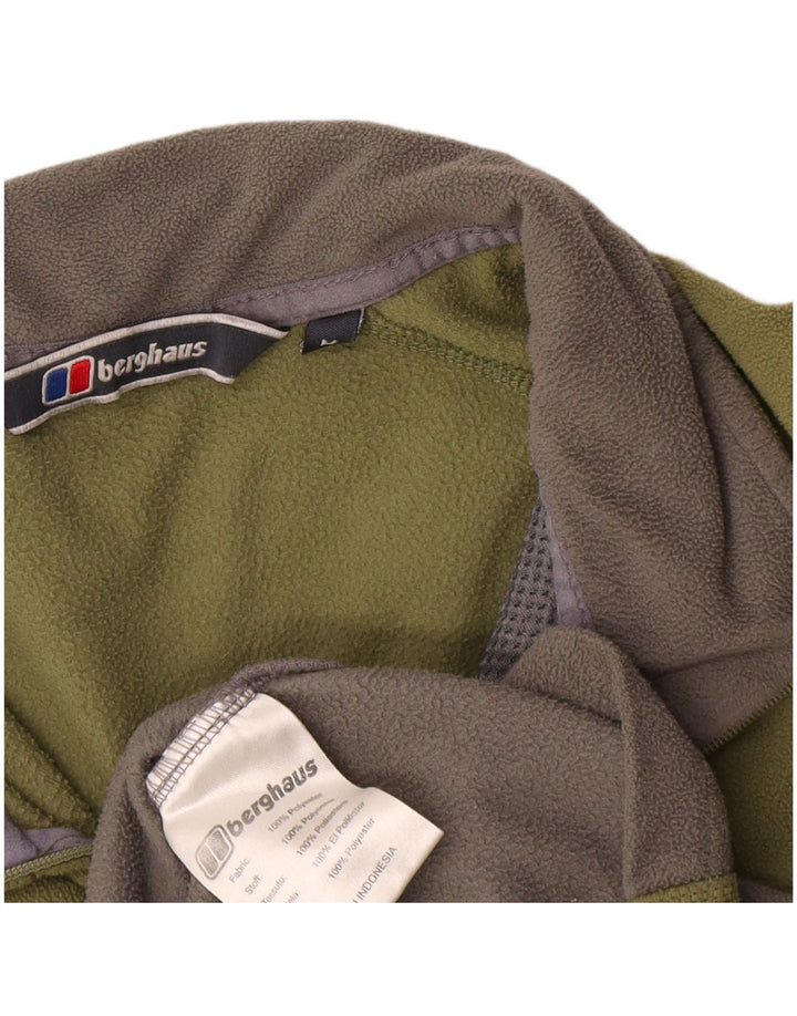 Berghaus Ανδρικό φερμουάρ με λαιμόκοψη Fleece Jumper Medium Khaki Colourblock Πολυεστέρας