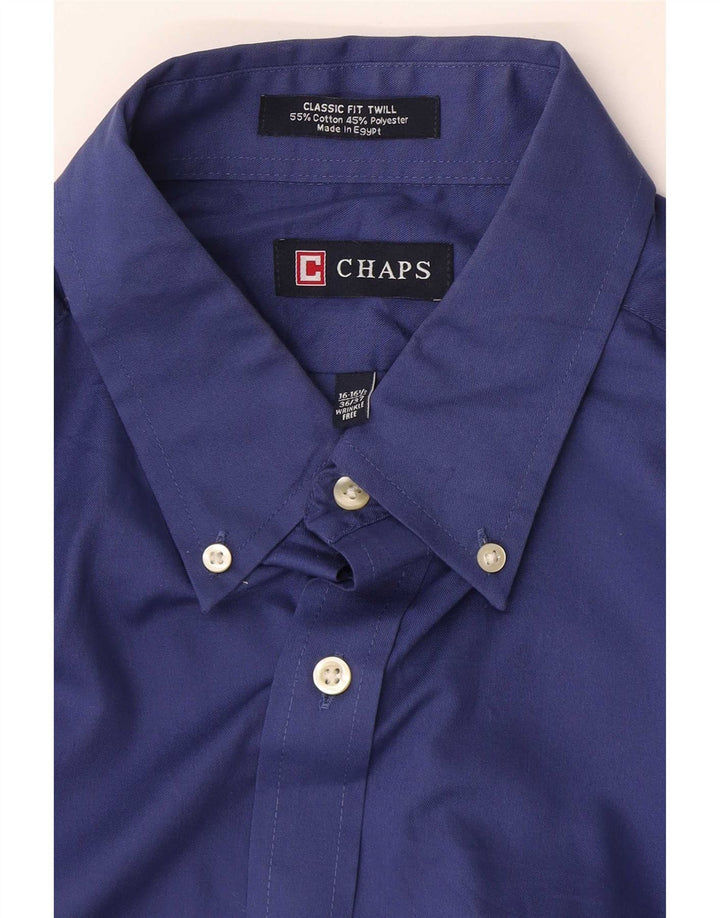 Ανδρικό πουκάμισο Chaps Size 16 1/2 Large Μπλε Βαμβακερό