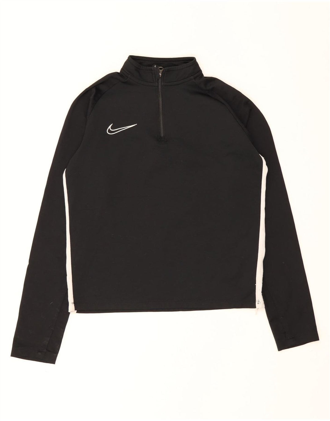 Μπλουζάκι Nike Boys Dri Fit με φερμουάρ με λαιμόκοψη 10-11 ετών Μεσαίο μαύρο