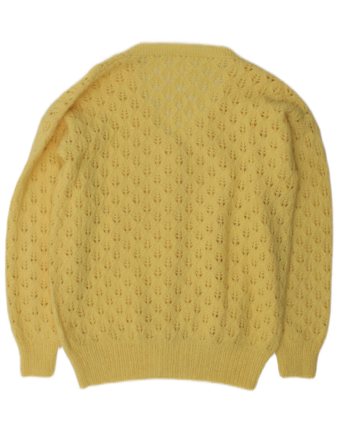 Vintage γυναικεία ζακέτα πουλόβερ UK 12 Medium Yellow