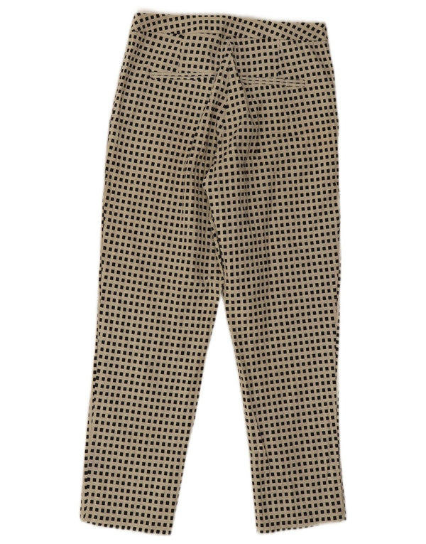 Topshop Γυναικείο Petite Cropped Παντελόνι UK 8 Small W26 L24 Beige Geometric